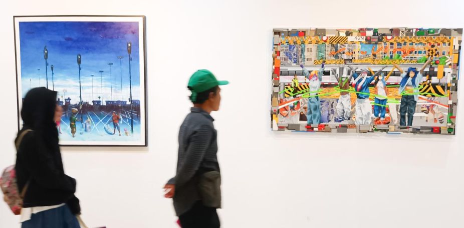 EKSPRESI SENI: Pameran Lintasan Imaji di Gedung Merah Putih Komplek Balai Pemuda Surabaya, Kamis (24/9).