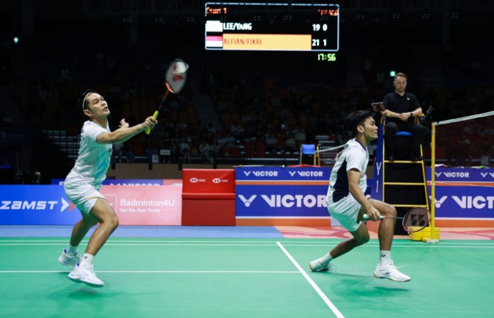 Fajar Alfian dan Muhammad Shohibul Fikri melaju ke final Korea Open 2025.