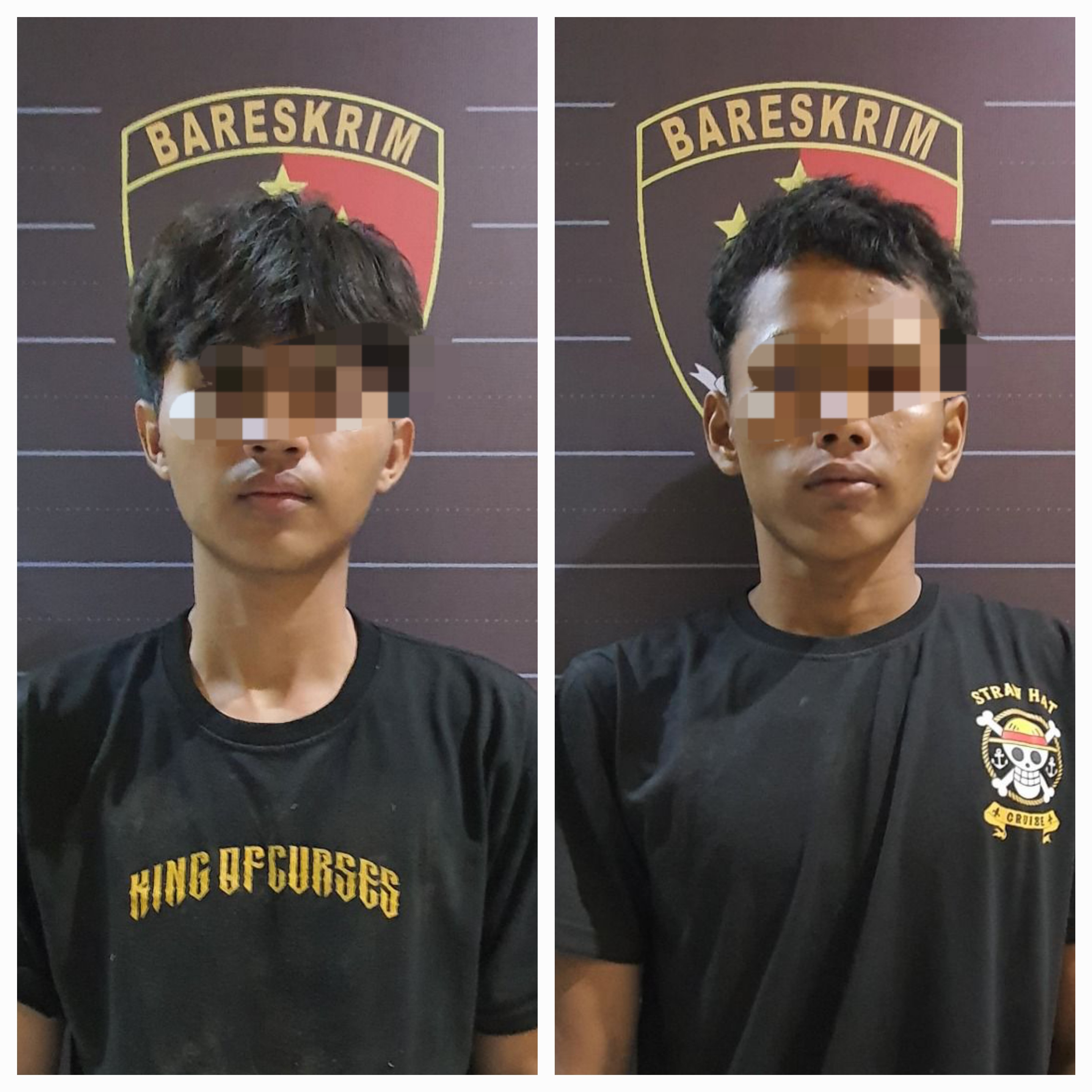 DITAHAN : Tersangka FDP dan MR diamankan di Mapolsek Gubeng Surabaya. Mereka melakukan pembobolan rumah di Jalan Dharmahusada Utara, Surabaya.(IST/RADAR SURABAYA)