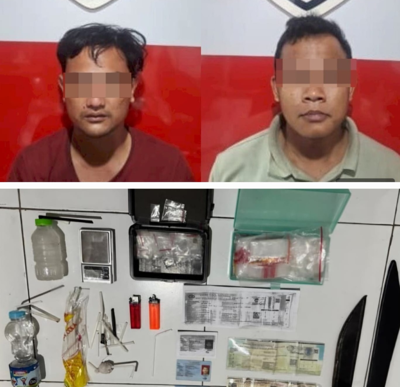 DITANGKAP: Dua pelaku curanmor ditangkap Satreskrim Polres Pelabuhan Tanjung Perak. Mereka ditangkap usai beraksi di Jalan Ikan Sepat, Surabaya. (IST/RADAR SURABAYA)