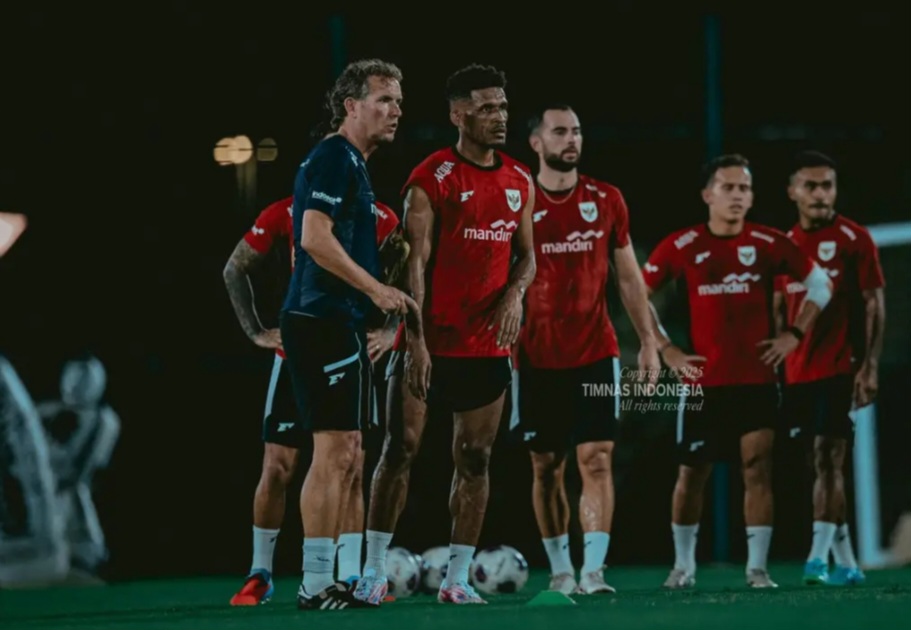 Timnas Indonesia menjalani latihan di Jeddah.