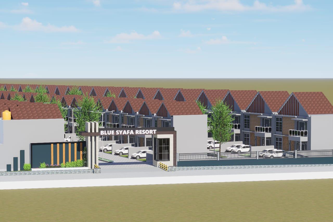 MODERN: Desain kawasan Blue Syafa Resort, proyek terbaru yang segera memasuki tahap pembangunan.(IST/RADAR SURABAYA)