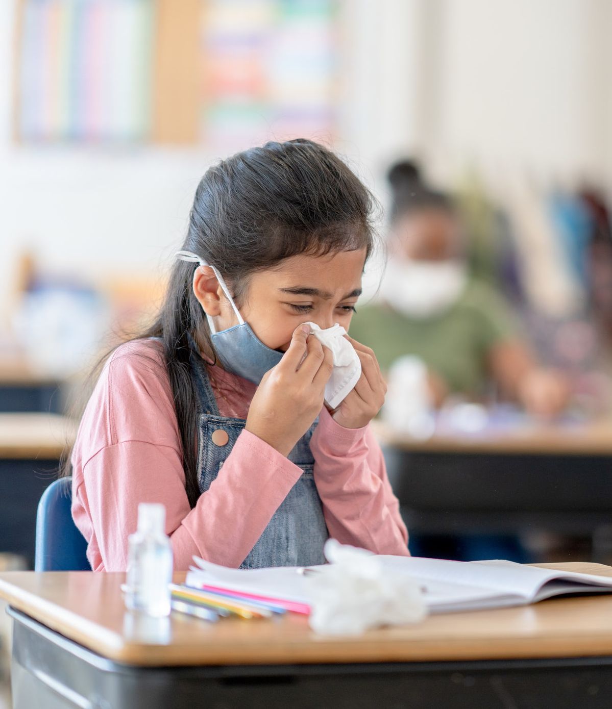 Ilustrasi siswa influenza.