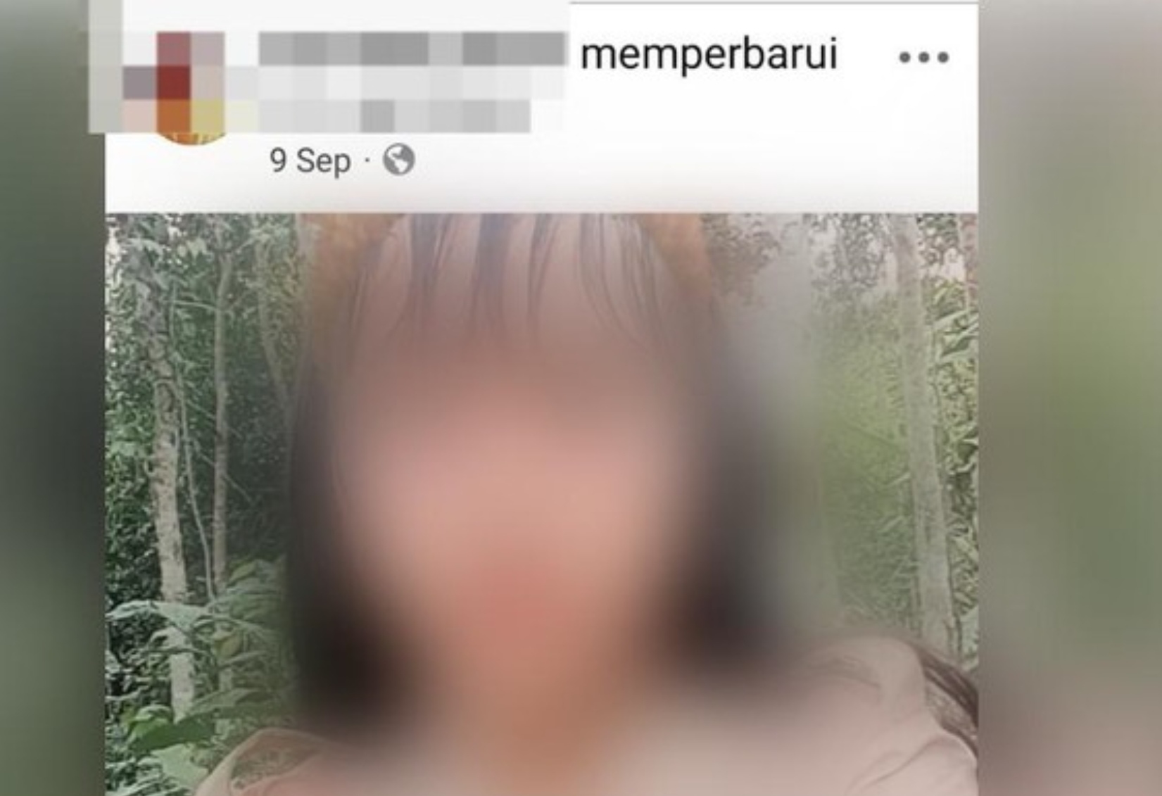 Unggahan di akun Facebook Kadus di Bengkayang, Kalimantan Barat yang akhirnya membongkar aksi bejatnya kepada keponakannya sendiri.
