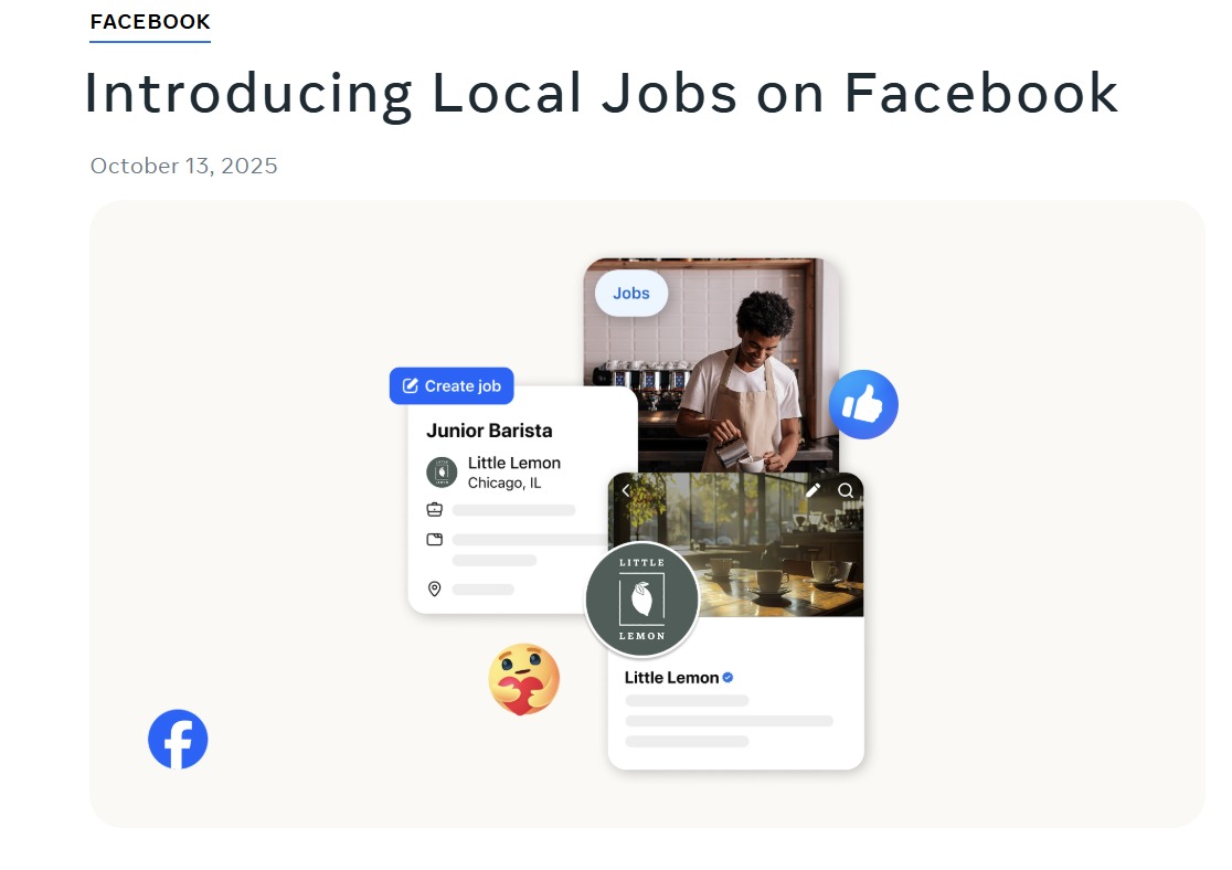 Tampilan Local Jobs di Marketplace Facebook