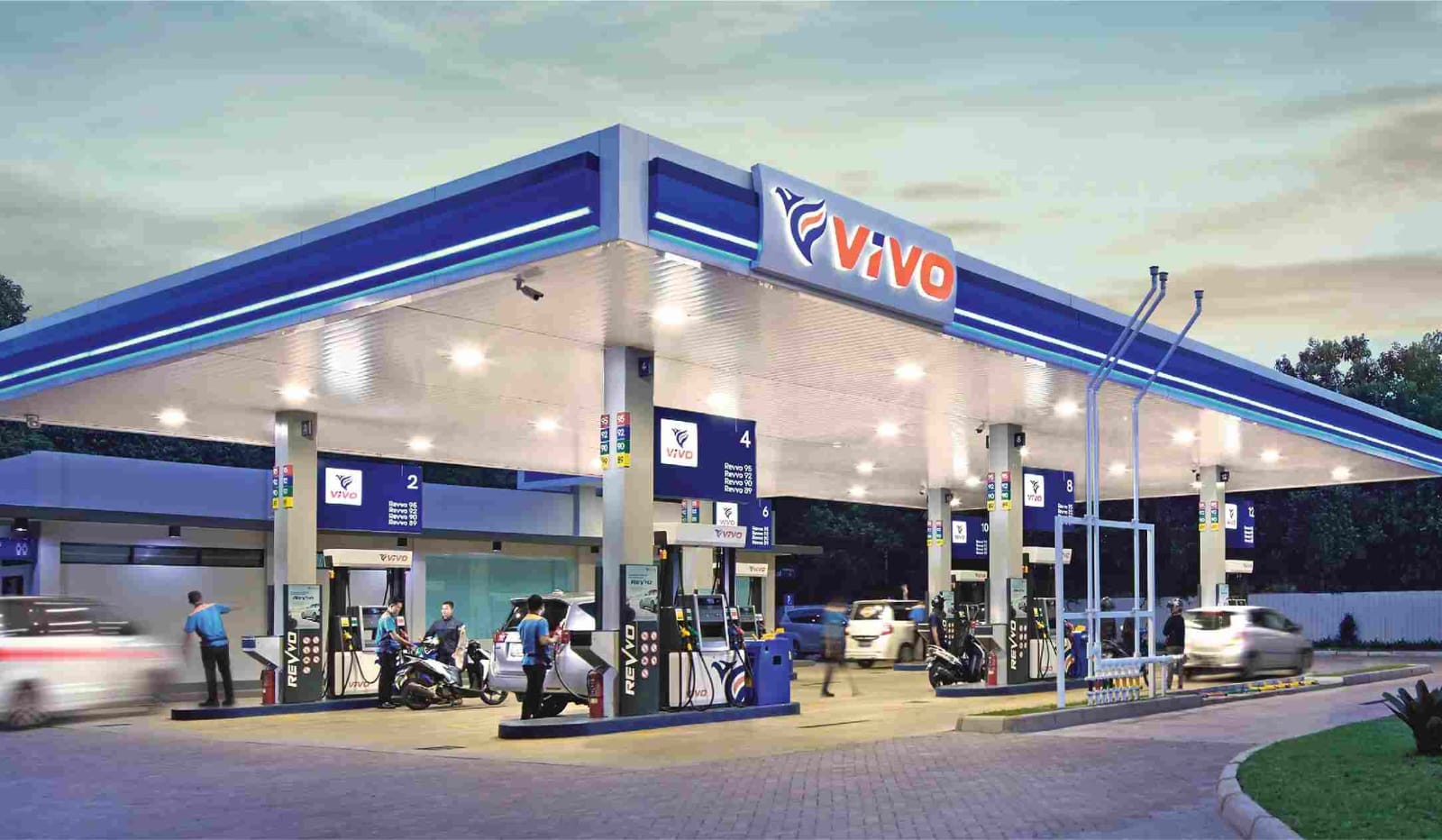 SPBU Vivo tampak sepi tanpa antrean kendaraan.