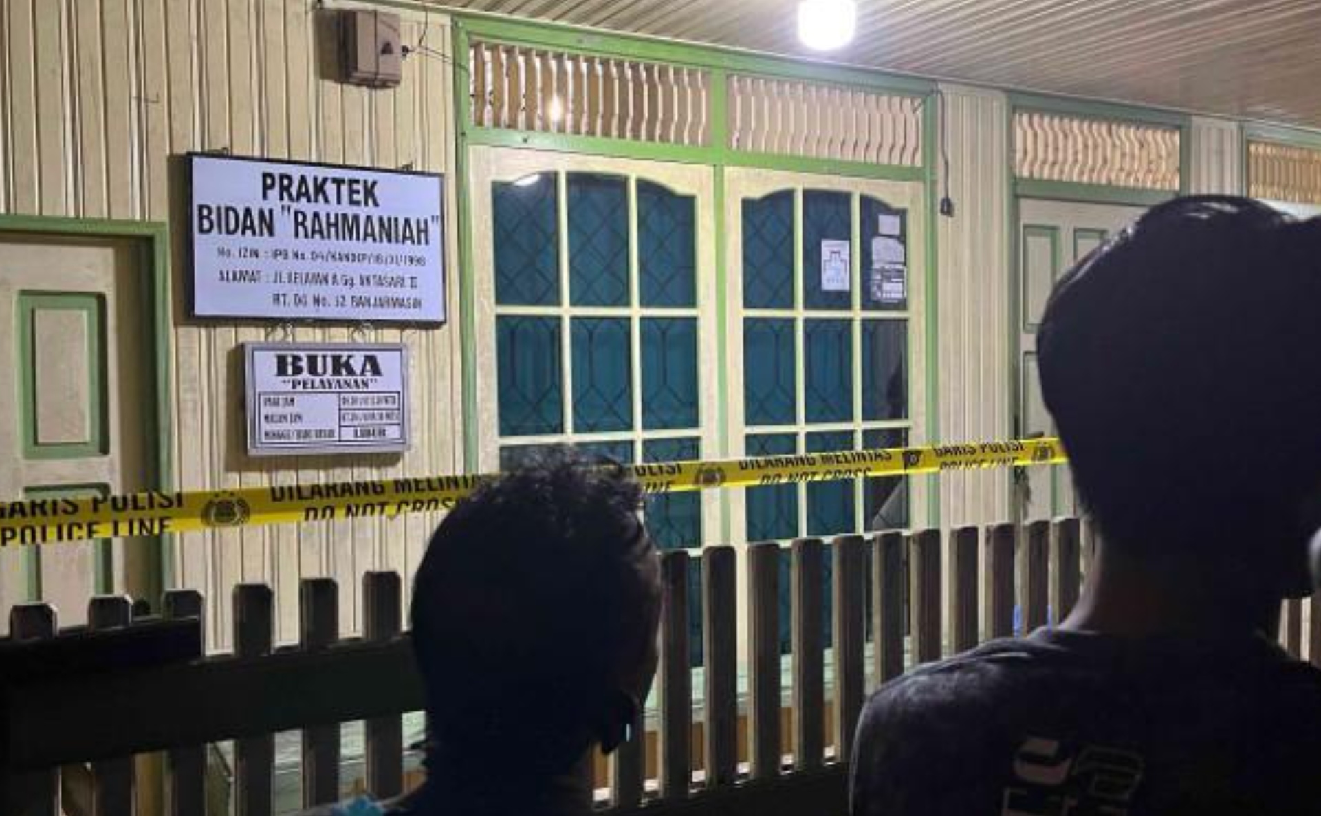 Rumah Bidan Rahmaniah yang menjadi lokasi penusukan.