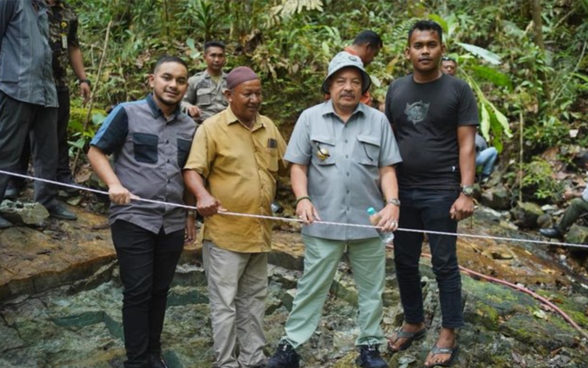 Lokasi penemuan batu giok raksasa di hutan Beutong, Nagan Raya, Aceh.