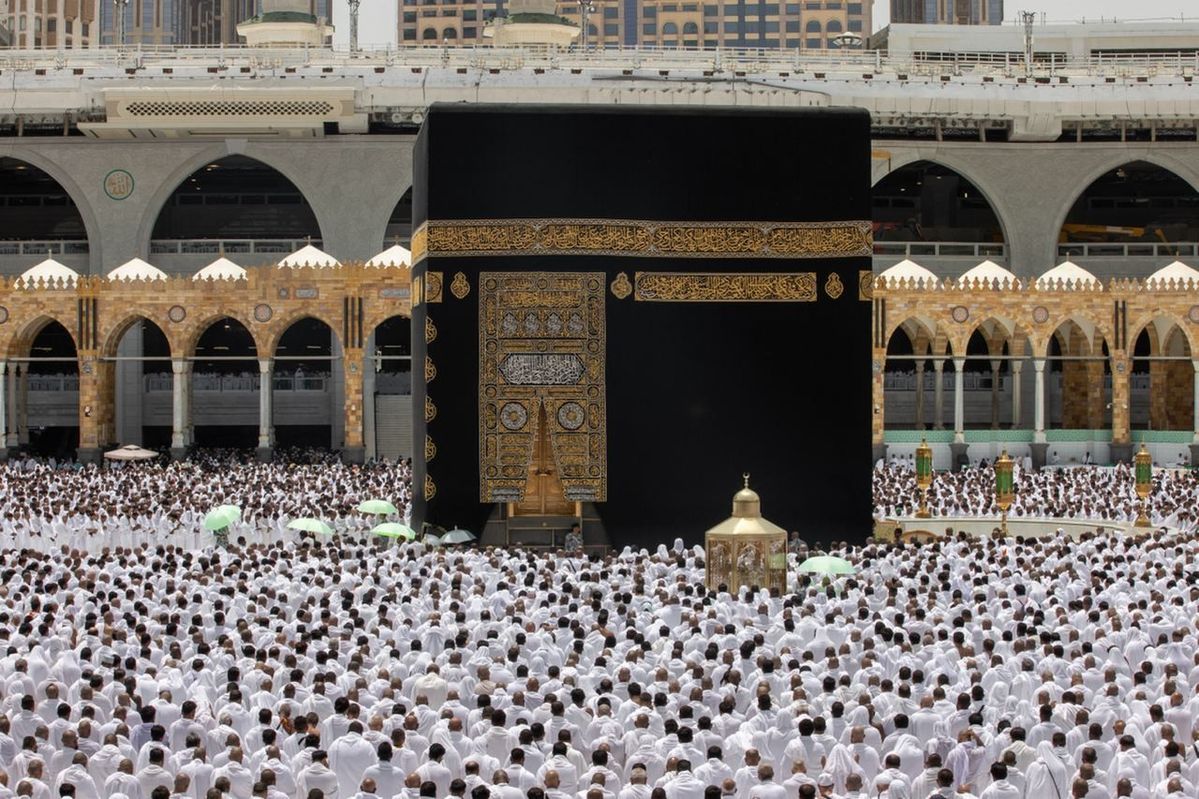 Ilustrasi jemaah haji di Makkah.