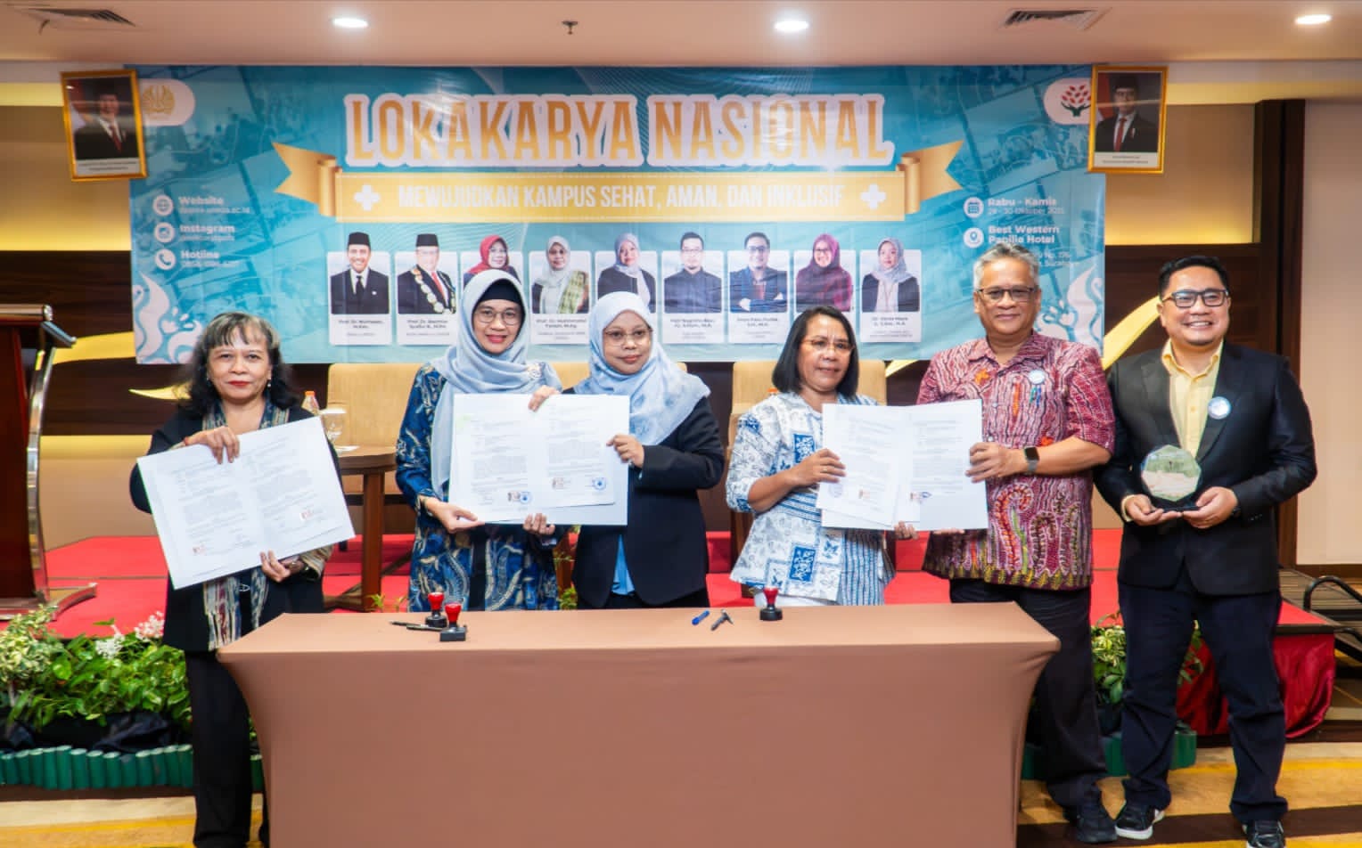 Lokakarya yang digelar Unesa untuk mewujudkan kampus sehat, aman, dan inklusif. (RAHMAT SUDRAJAT/RADAR SURABAYA)
