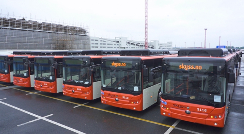 Bus listrik asal China bermerk Yutong merajai jalanan di Norwegia.