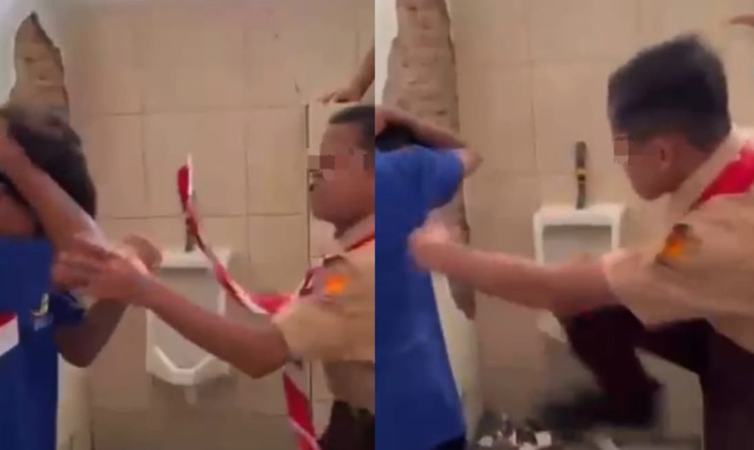 Tangkapan layar video viral bullying yang terjadi di SMPN 1 Blora.