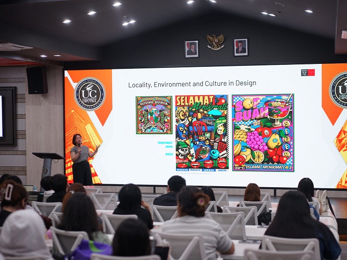 PRESENTASI: UC Surabaya bahas keberlangsungan desain di tengah pesatnya adopsi GenAI dalam industri kreatif global.