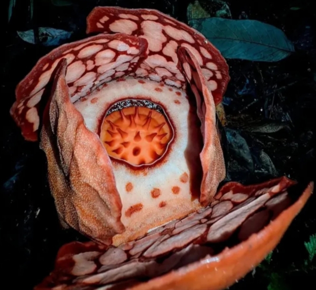 Rafflesia hasseltii yang muncul di rimba Sumatera.