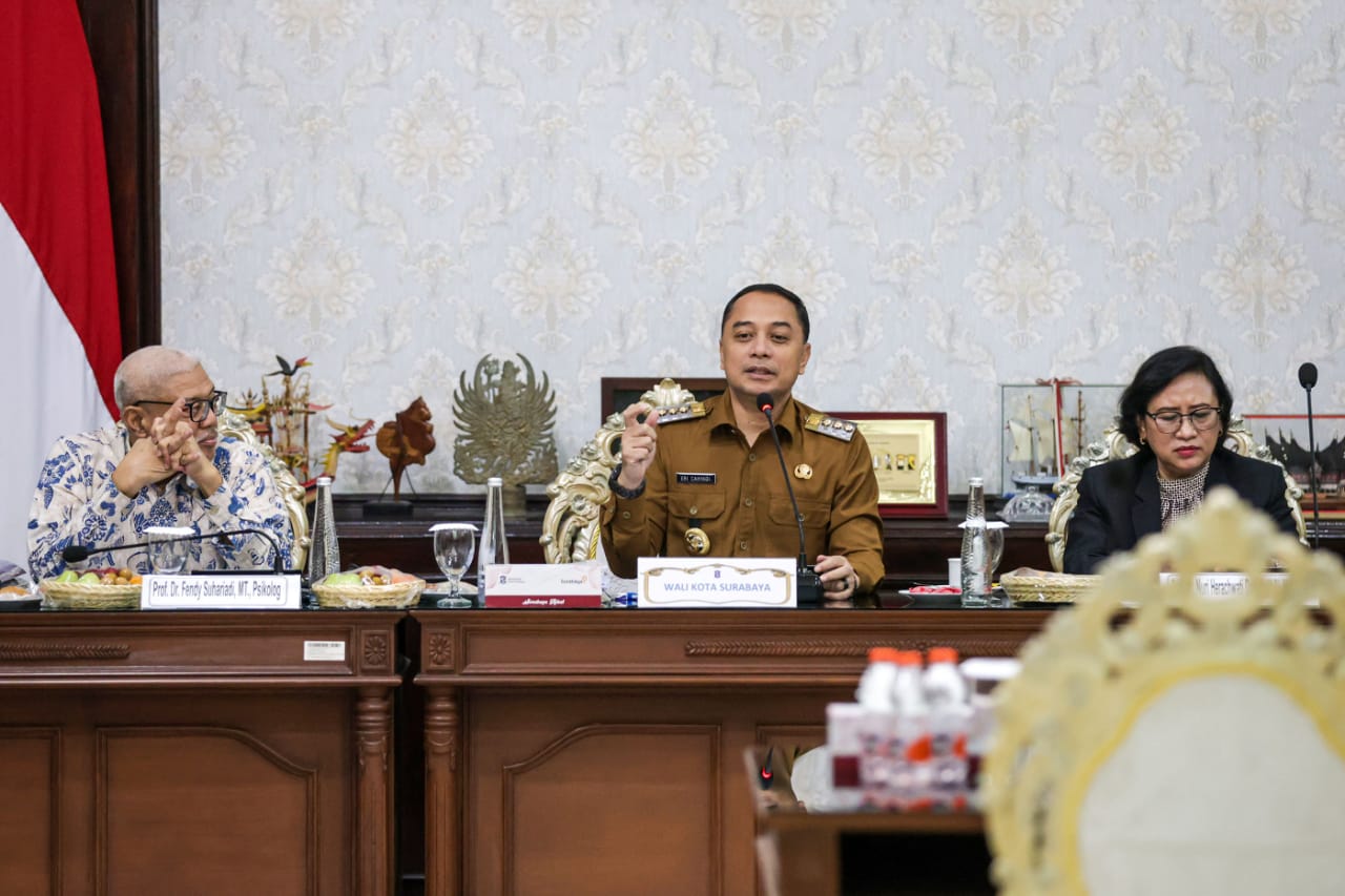 SESUAI PROSEDUR: Wali Kota Surabaya Eri Cahyadi pastikan seleksi kepala dinas dilaksanakan sesuai hasil tes.(IST/RADAR SURABAYA)