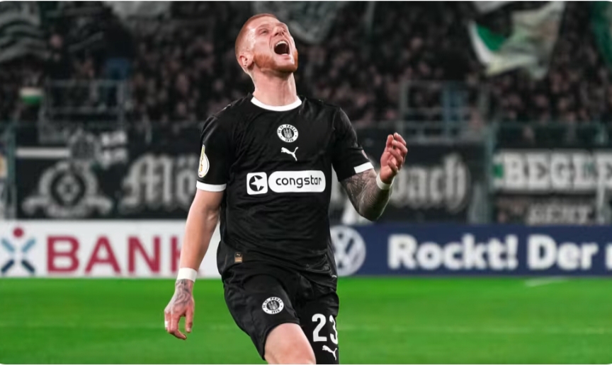 Louis Oppie menangkan St Pauli saat bertandang ke kandang Borussia monchengladbach.