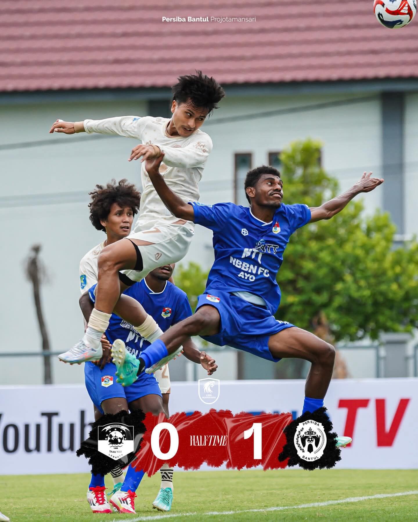 Pertandingan Liga Nusantara antara Persebata Lembata dan Persiba Bantul di Surabaya. (IST)