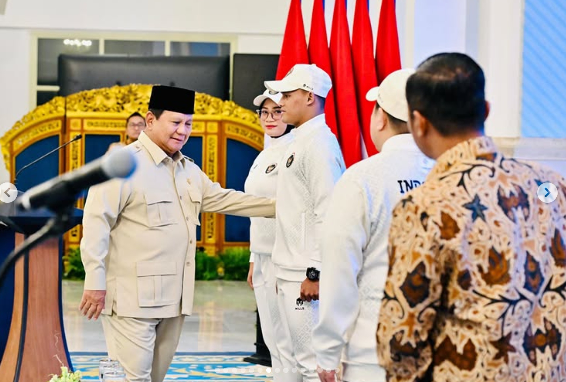 Presiden Prabowo Subianto melepas 1.021 atlet Indonesia ke SEA Games 2025 Thailand.