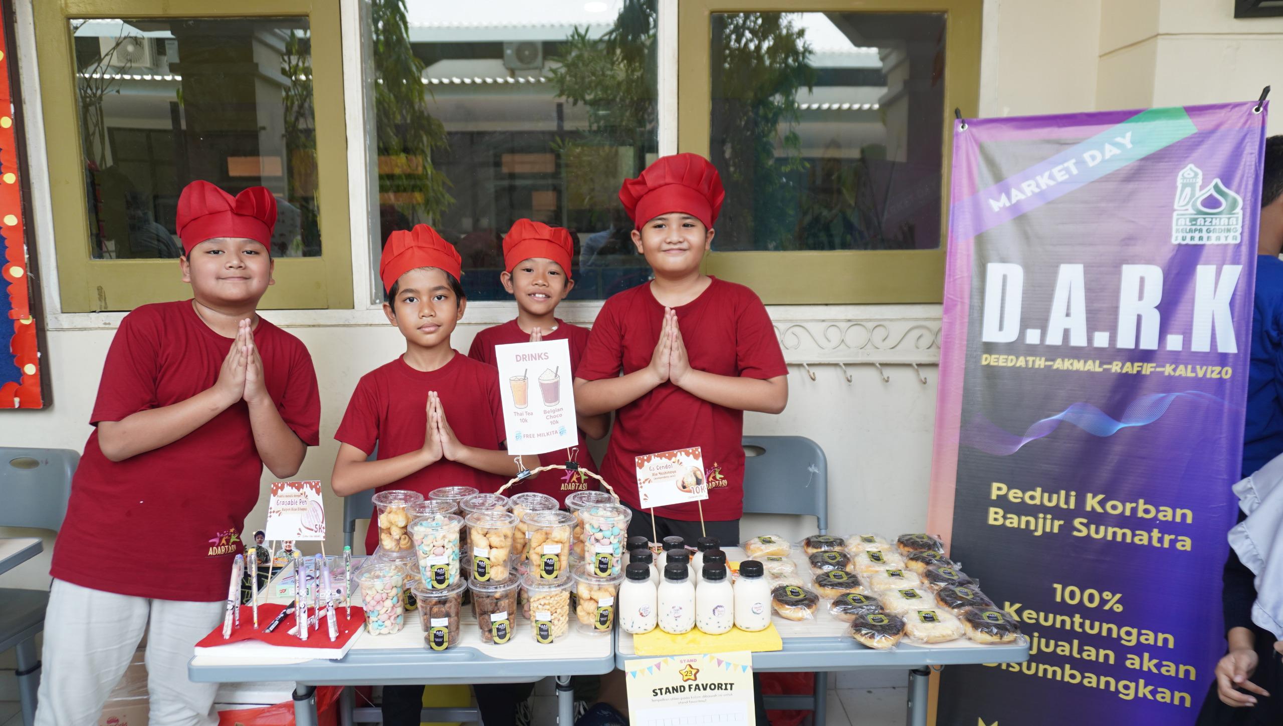 JIWA SOSIAL: Entrepreneur Day menjadi sarana bagi para siswa untuk mengasah jiwa kewirausahaan sekaligus membangun kepedulian sosial sejak usia dini.(IST/RADAR SURABAYA)