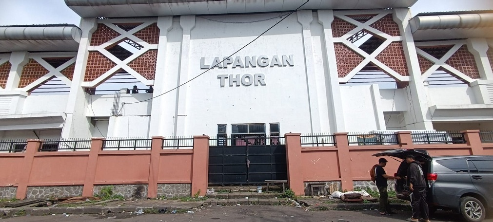 FASILITAS: Lapangan THOR berada di Kecamatan Wonokromo, tepatnya Jalan Padmosusastro.
