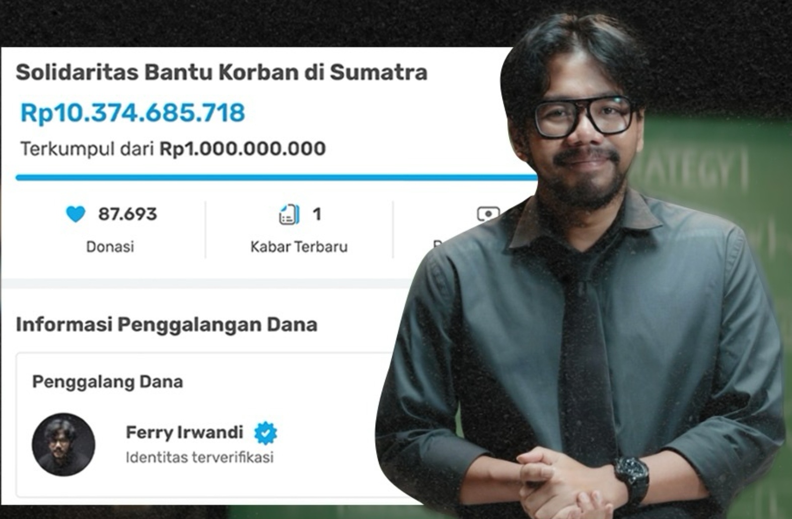 Usai dicibir, kini Anggota DPR RI yang lain mengapresiasi aksi Ferry Irwandi menggalang bantuan untuk korban bencana di Sumatera.