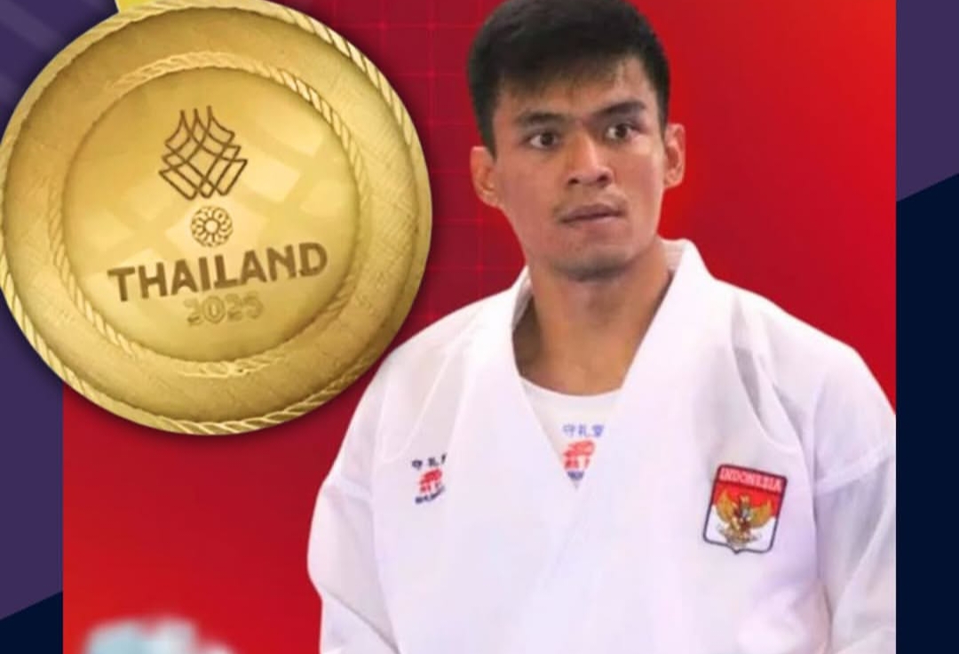 Karateka asal Jawa Timur Ignatius Joshua Kandou sumbang emas untuk kontingen Indonesia.