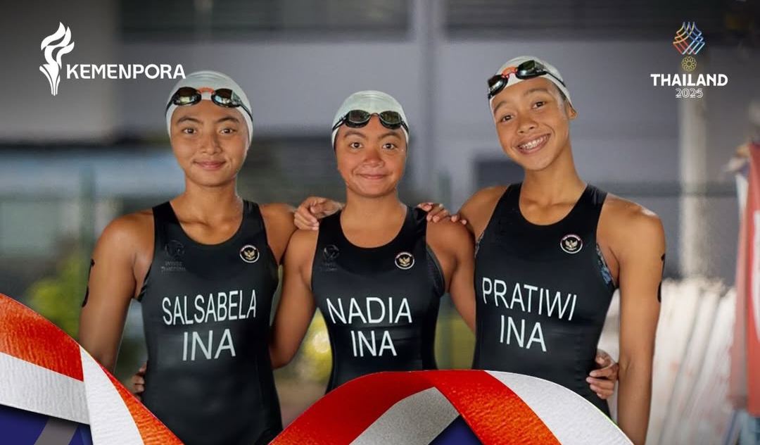 Tim Aquathlon sumbang medali emas untuk Indonesia.