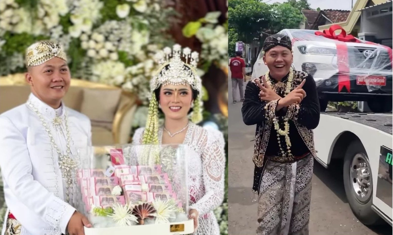 Pernikahan Danang Novianto dan Galuh Via Sri Rejeki di Nganjuk jadi sorotan publik karena hantaran dan mas kawinnya fantastis.