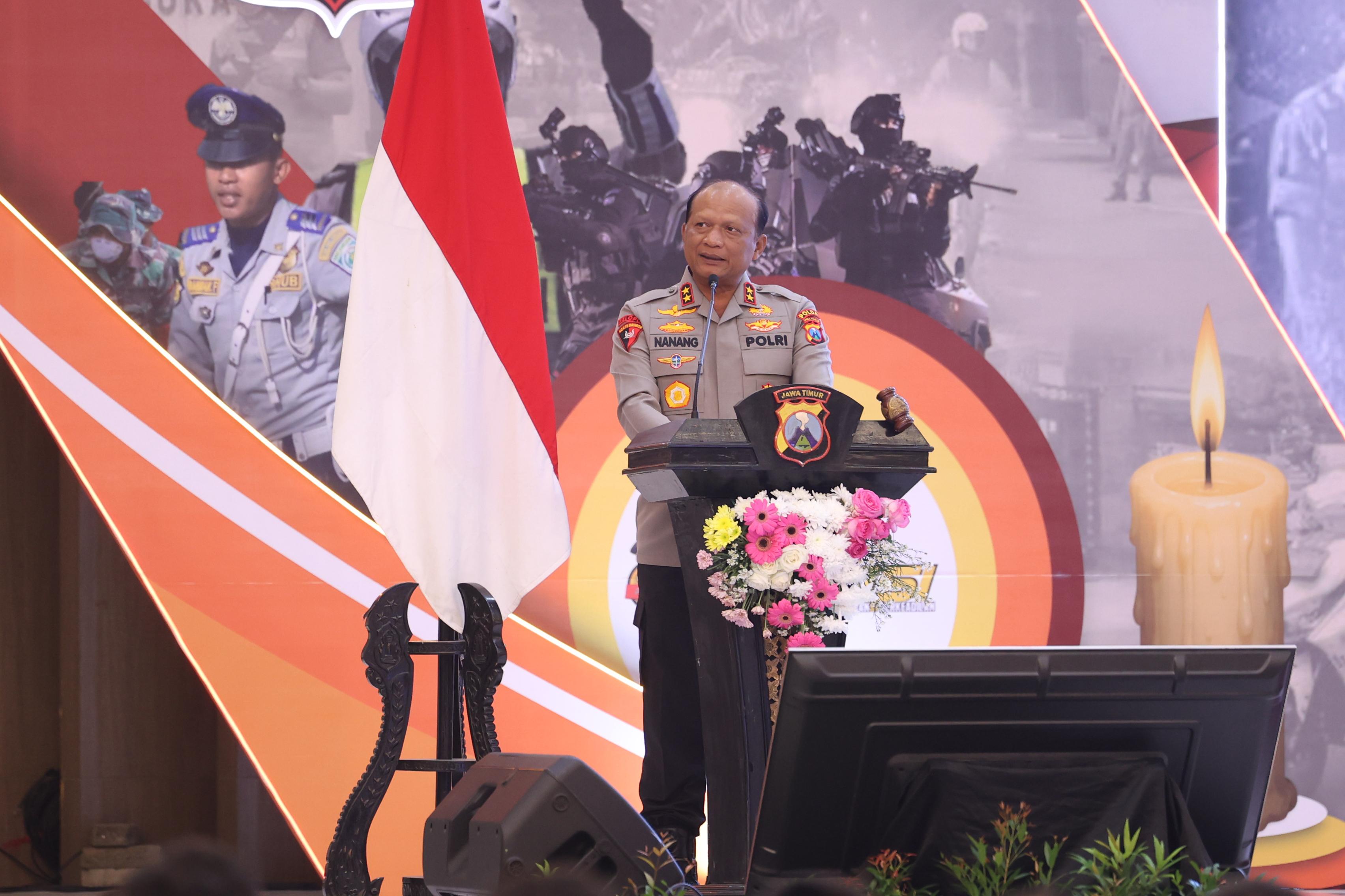 KOORDINASI: Kapolda Jatim Irjen Pol Nanang Avianto menuturkan Polda Jatim melakukan pengamanan 3.106 lokasi selama Nataru.(IST/RADAR SURABAYA)