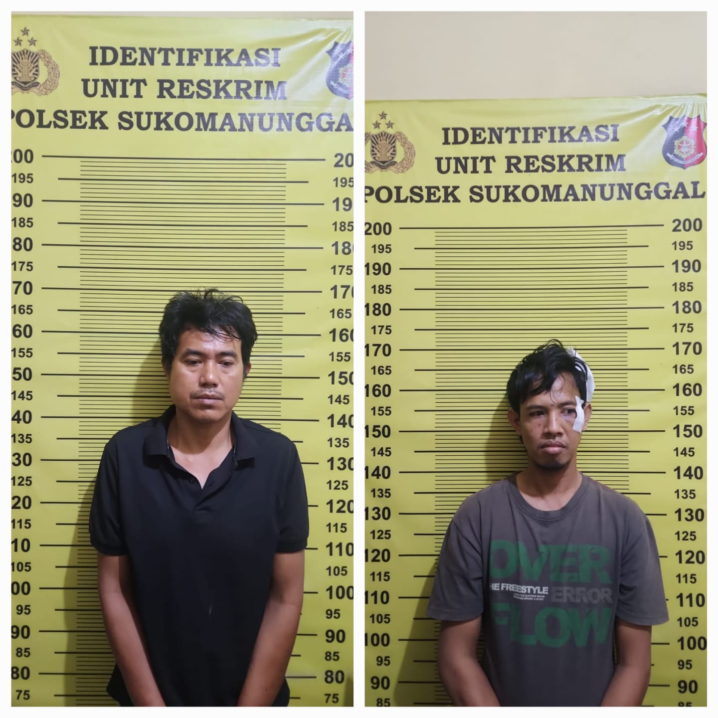DIRINGKUS: Dua pelaku jambret kalung di Darmo Permai, Surabaya, diamankan Polsek Sukomanunggal. (IST/RADAR SURABAYA)