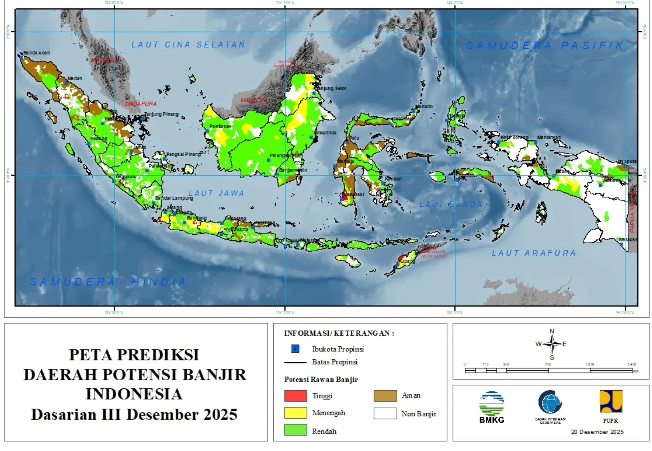 Ilustrasi prediksi cuaca BMKG.