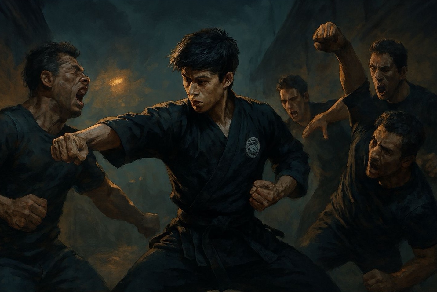 Ilustrasi pengeroyokan anggota perguruan silat.