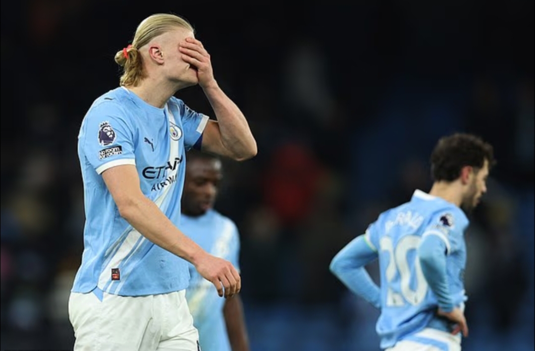 Erling Haaland cetak gol tapi Manchester City gagal menang.