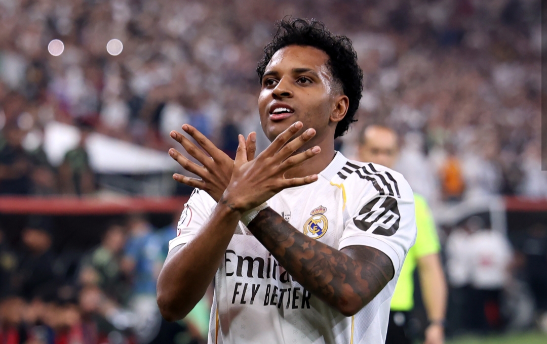Rodrygo jadi bintang kemenangan Real Madrid.