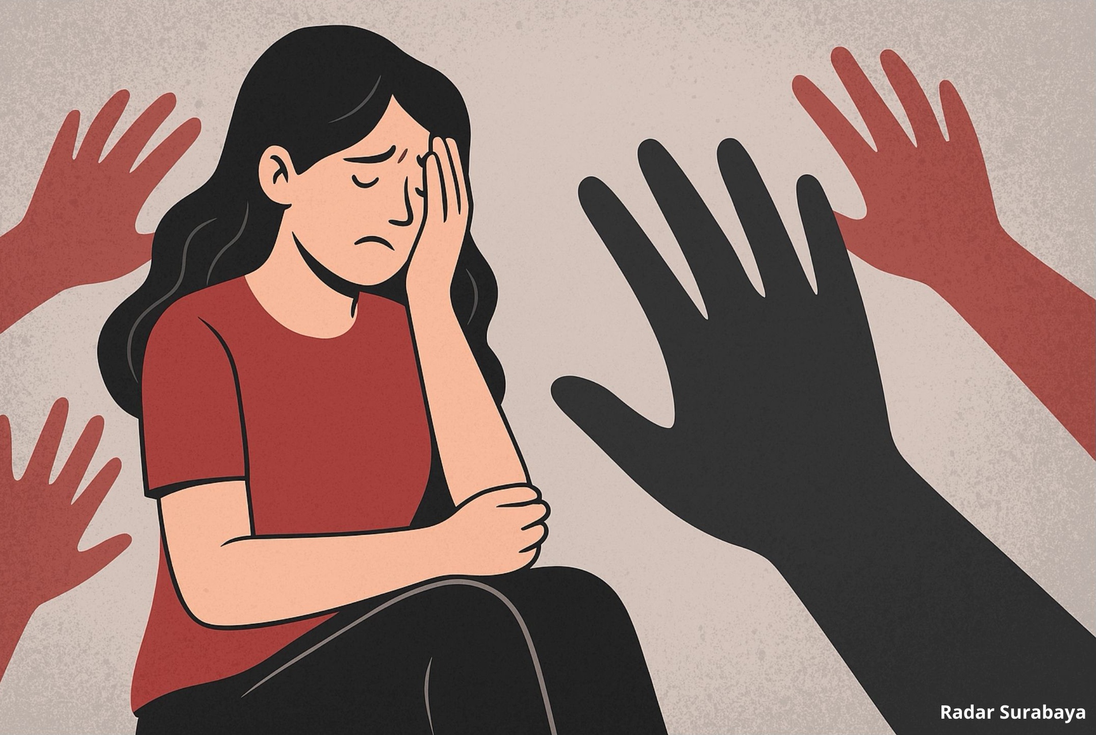 Ilustrasi kekerasan terhadap perempuan.