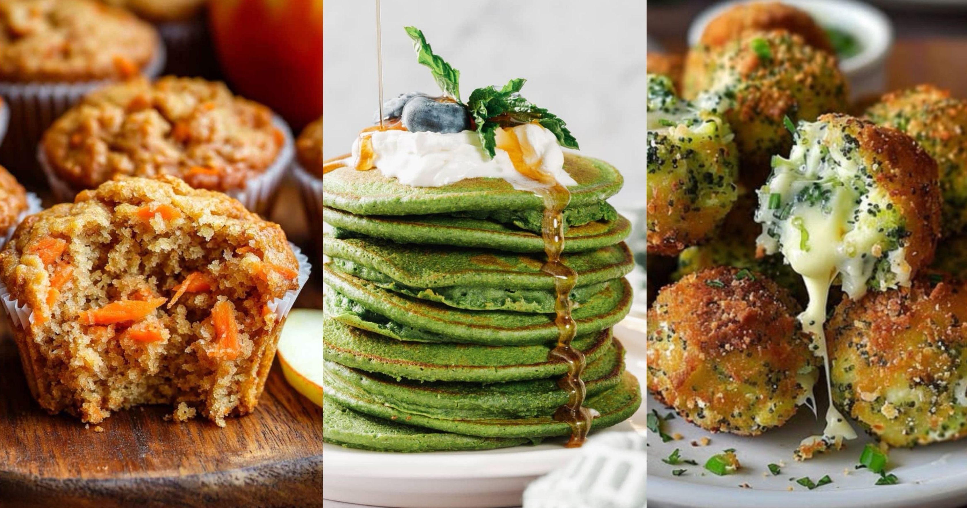 Sayuran dapat diolah menjadi beragam kudapan lezat yang disukai anak-anak, seperti pancake dan muffin, atau bola-bola brokoli.