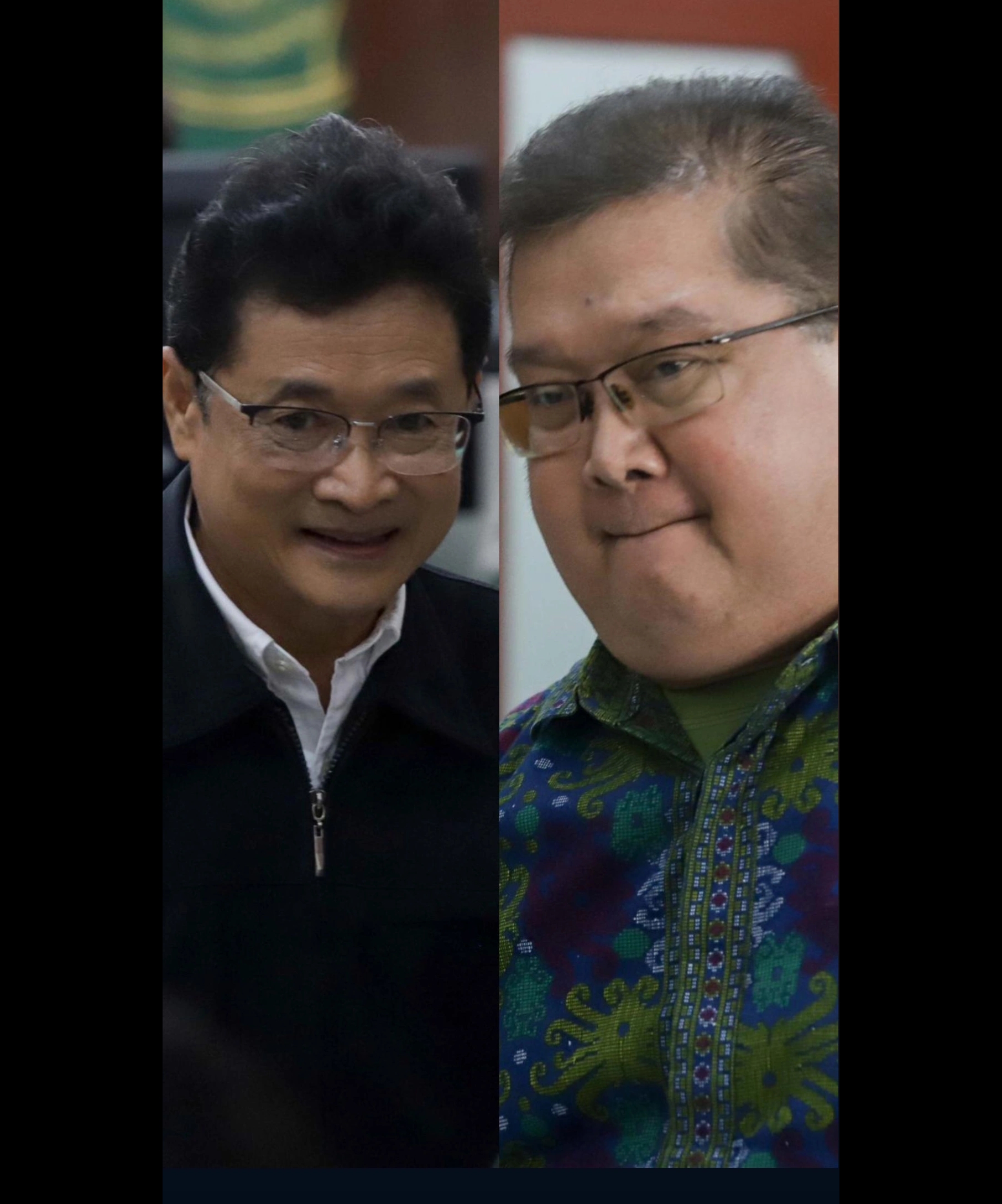 MAKIN JELAS:  Dosen Universitas Airlangga Bambang Sugeng  dan mantan Direksi Jawapos, Suhardo Basuki memberikan keterangan dalam gugatan terhadap direksi Jawapos di PN Surabaya.