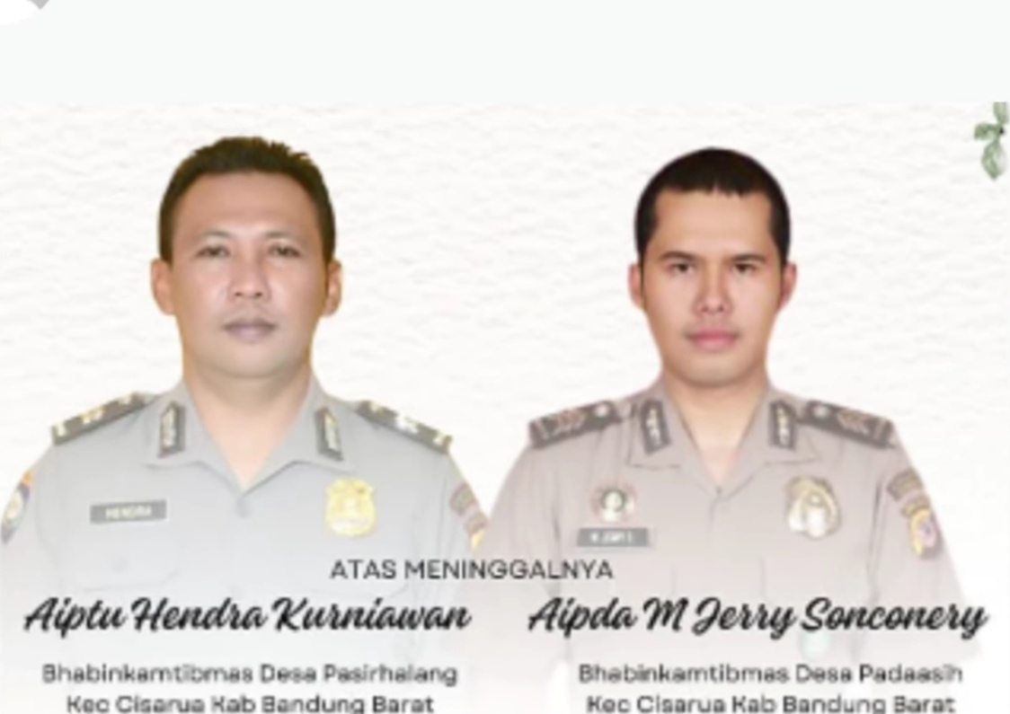 Polisi yang gugur dalam kecelakaan di Jalan Cimeta, Bandung Barat.