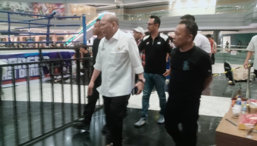 Ketua Umum PBMI AA LaNyalla Mahmud Mattalatti saat meninjau SLC Cup 2026.