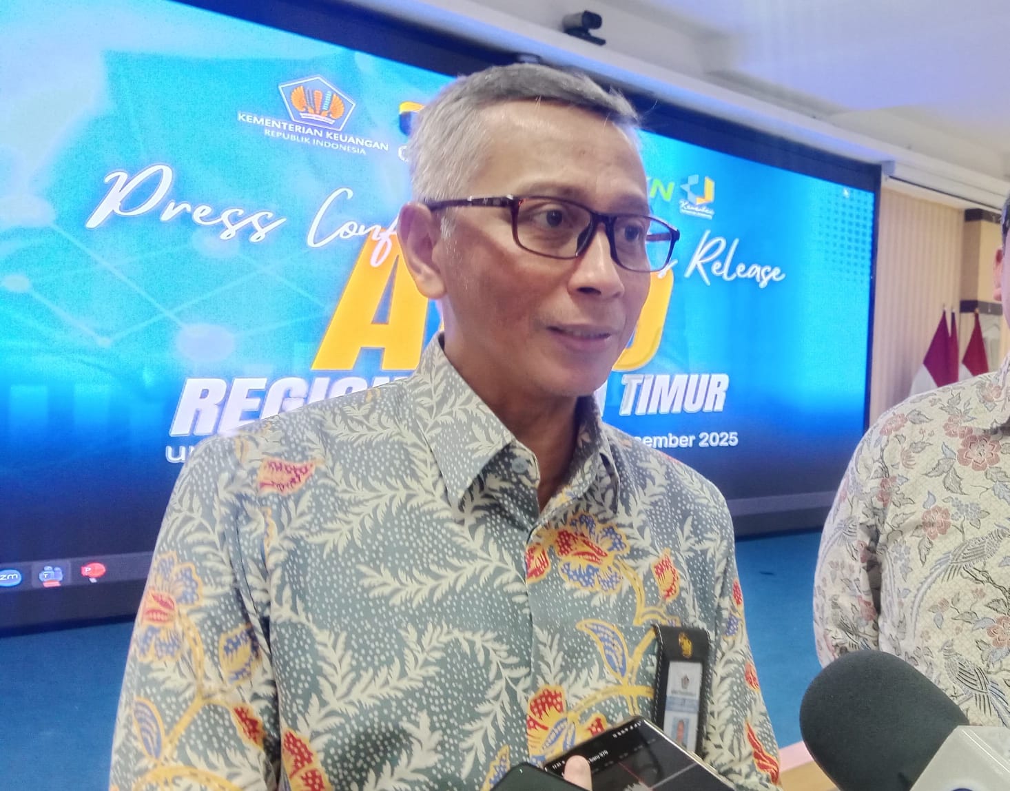 JELAS: Kepala Kanwil DJPb Jawa Timur, Saiful Islam, mengungkapkan terkait TKD Jatim 2026 yang berkurang hanya berubah mekanisme saja.(IST/RADAR SURABAYA)