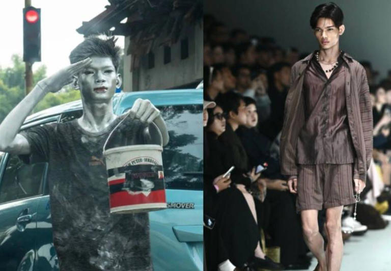 Transformasi : Mike Oktavian, dari manusia silver kini menjadi model profesional.