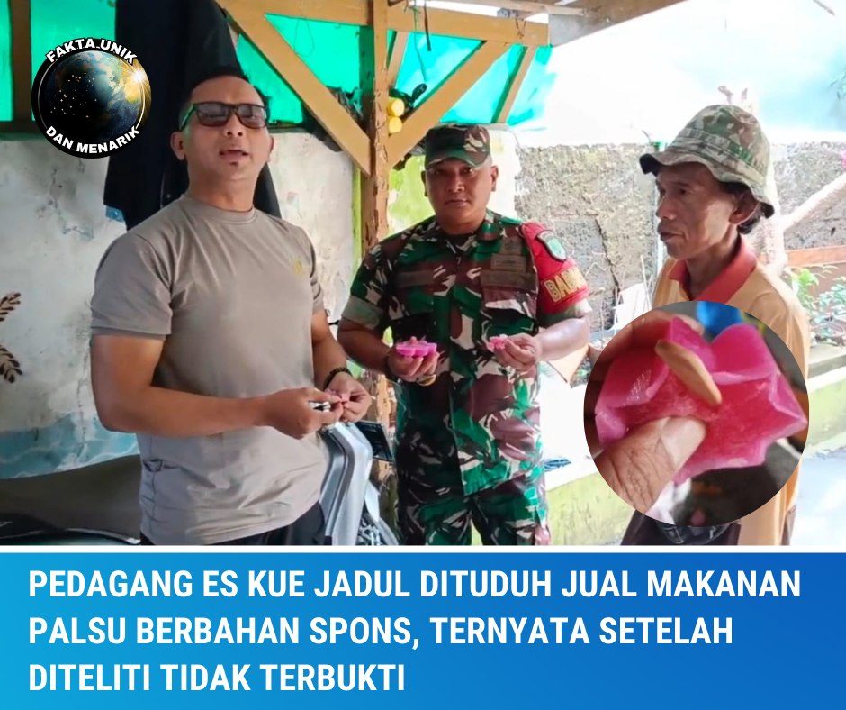 Pasrah : Seorang kakek menjadi korban fitnah menjual es berbahan spons.