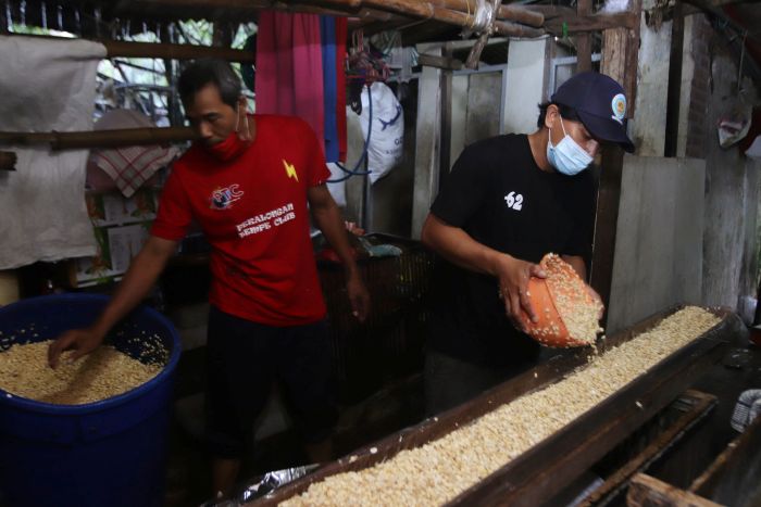 TURUN: Impor kedelai Jatim pada 2025 turun, hal ini untuk memenuhi kebutuhan industri tahu dan tempe.