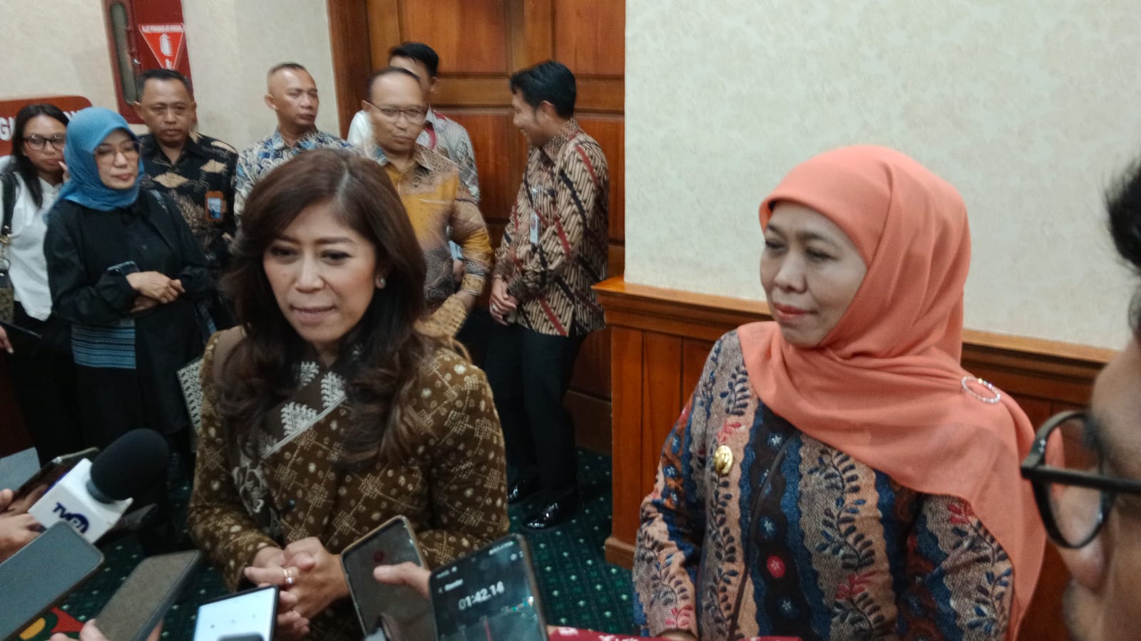 APRESIASI: Menteri Komdigi Meutya Hafid mengapresiasi Jawa Timur dalam pengembangan talenta digital.(IST/RADAR SURABAYA)
