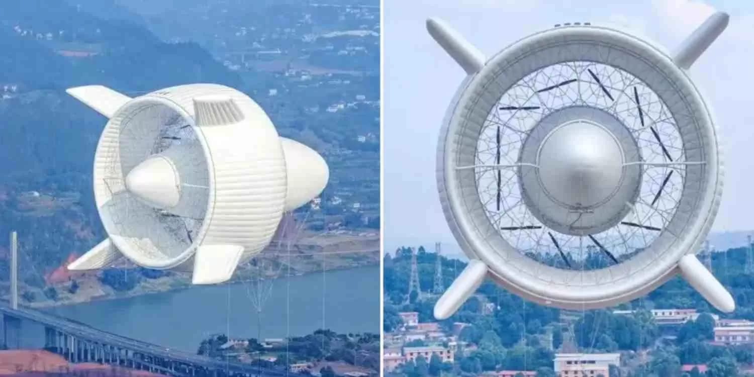 China menguji turbin angin terbang untuk menghasilkan listrik di udara.