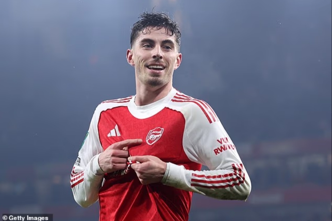 Kai Havertz mencetak satu-satunya gol pada leg kedua semifinal Carabao Cup yang dimenangi Arsenal.