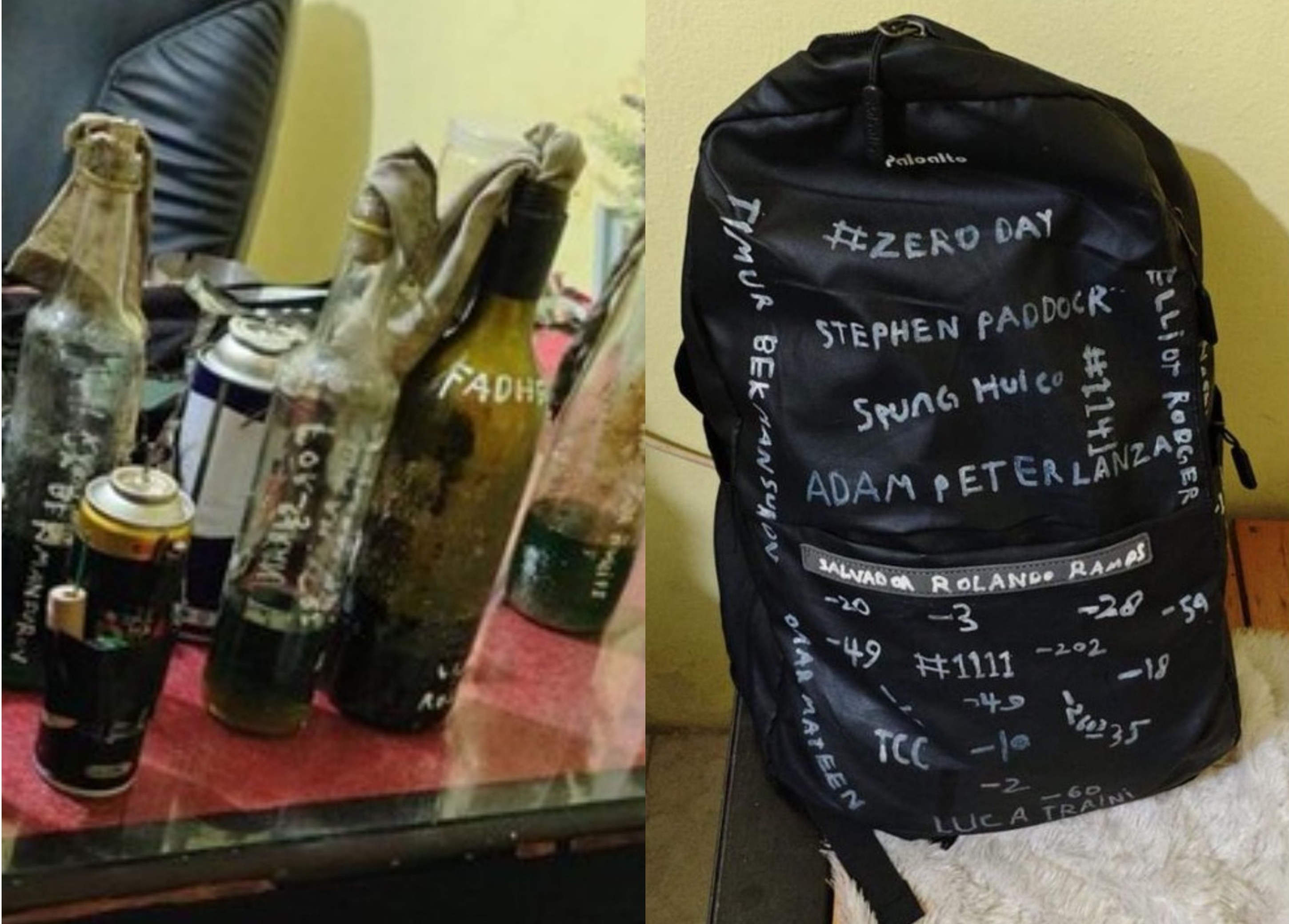 Barang-barang milik siswa SMP Negeri 3 Sungai Raya yang menjadi pelaku bom molotov di sekolahnya.