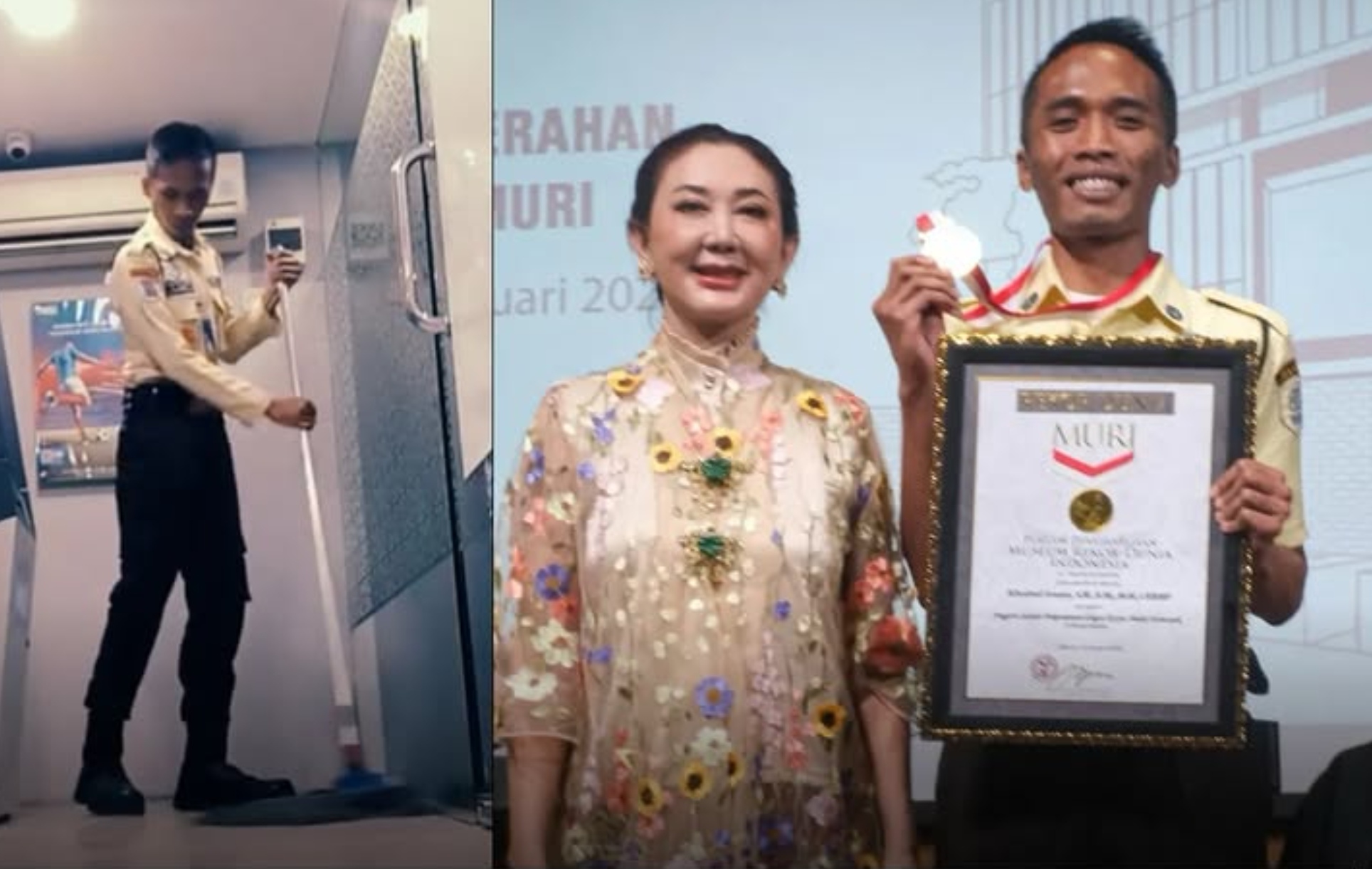 Profesi satpam tak menghalangi Khoirul Anam, untuk menulis karya ilmiah hingga meraih rekor MURI.