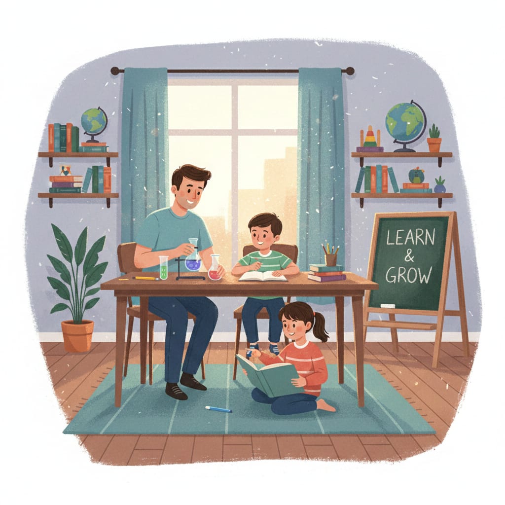 Ilustrasi Peran Orang Tua pada Pendidikan Anak.