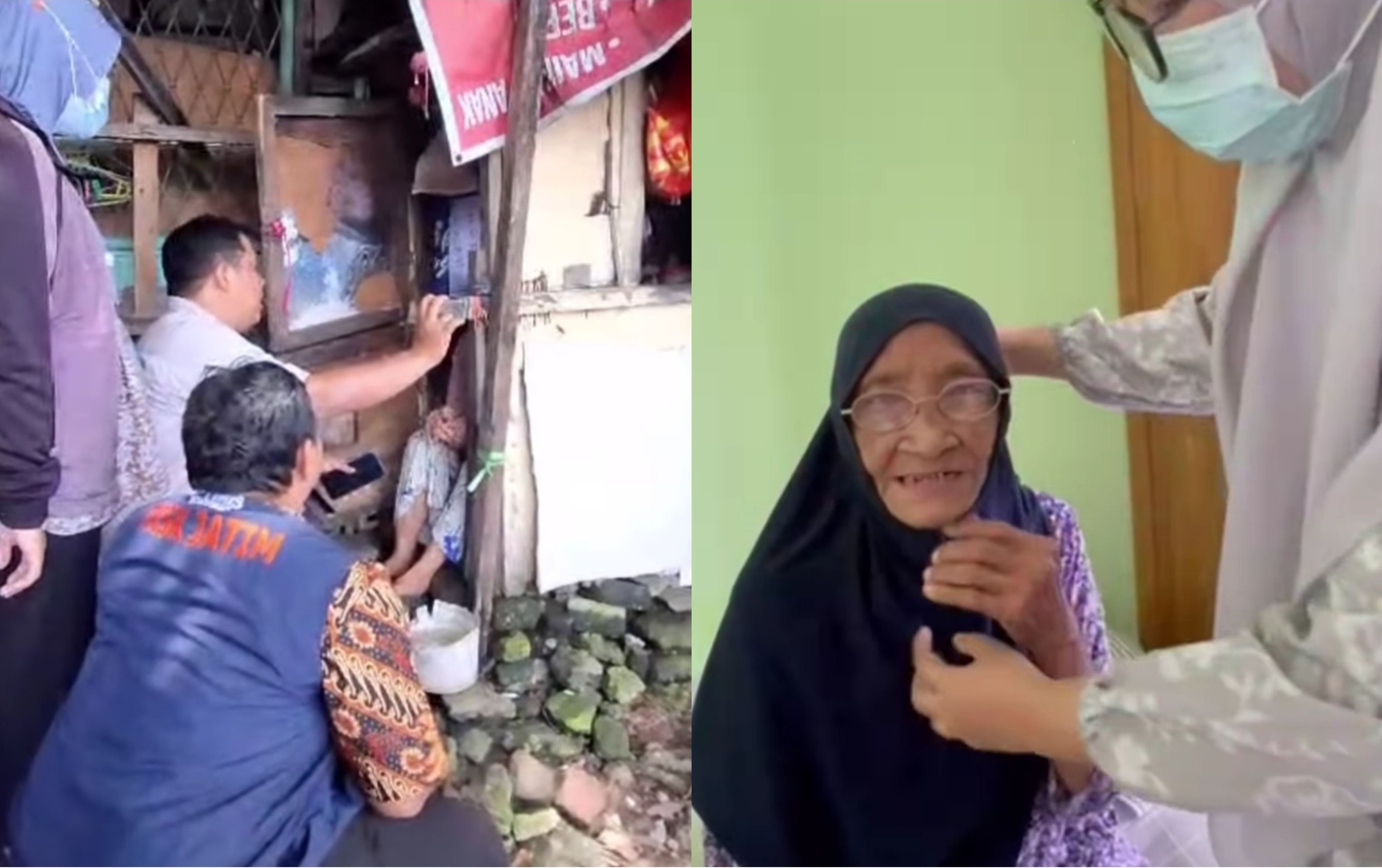 Kartimah, lansia terlantar di Tambaksari akhirnya dievakuasi dan ditempatkan di Griya Werdha Jambangan.